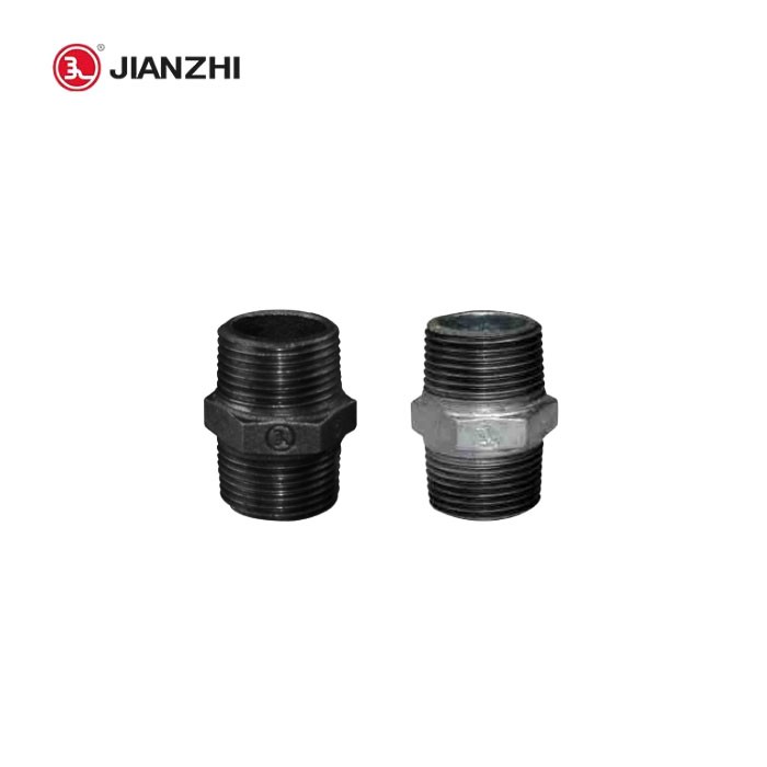 DIN MI Black Iron Male 280 võrdne kuusnurkne nippel